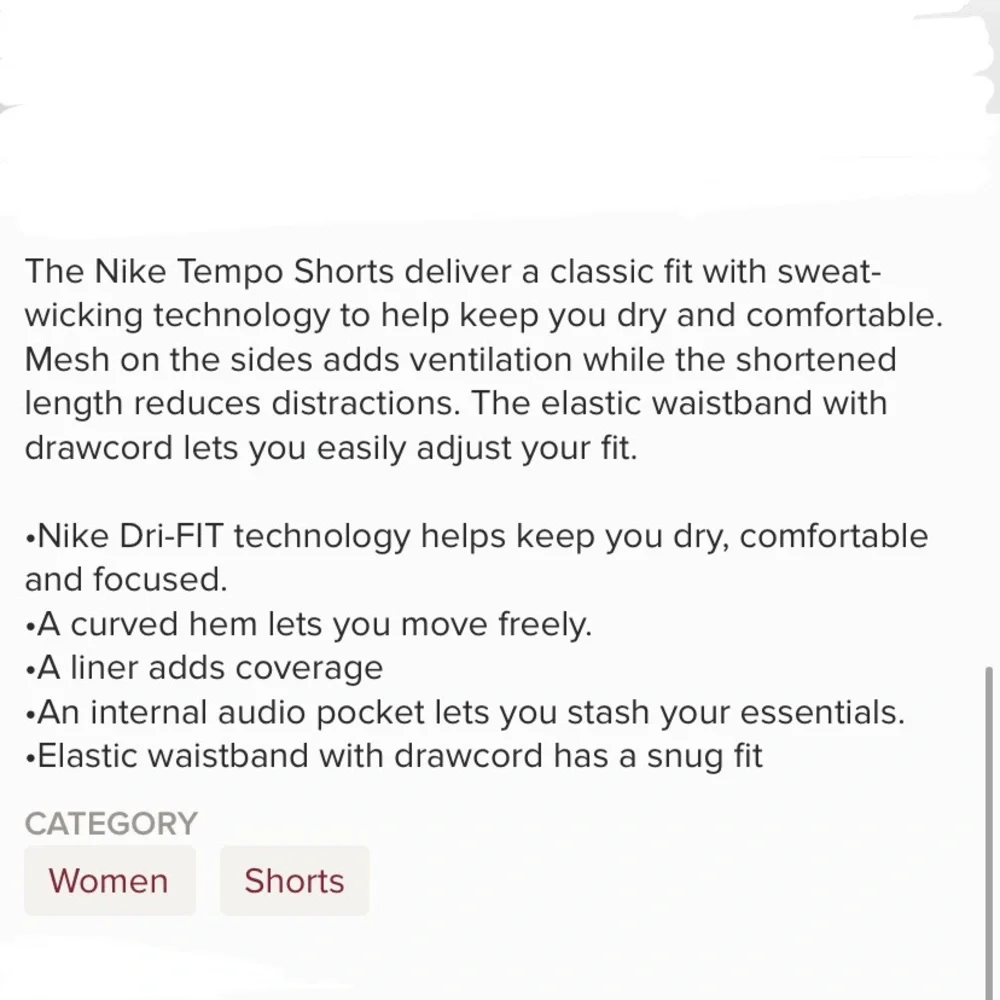 Nike Short Teal Tempo Run Shorts Elastic Self Tie